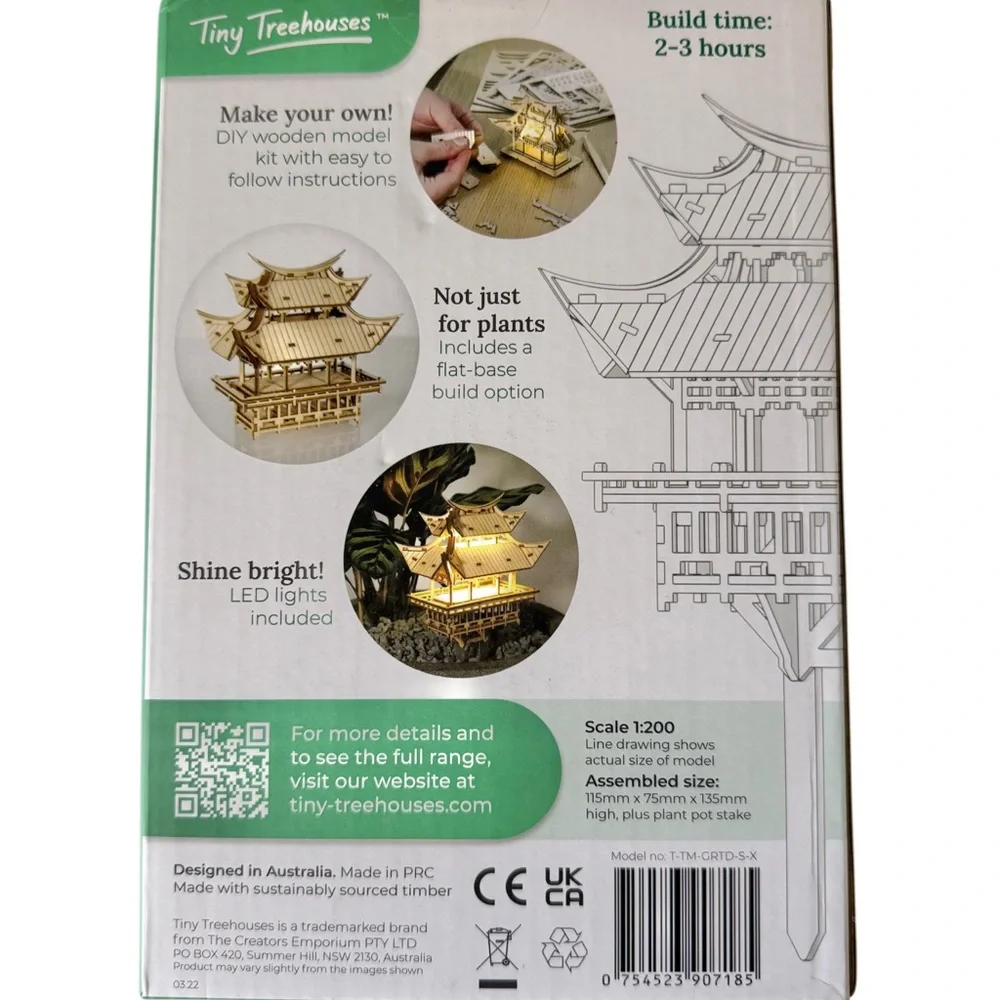 Tiny Treehouses Temple of Gratitude DIY Model Kit
